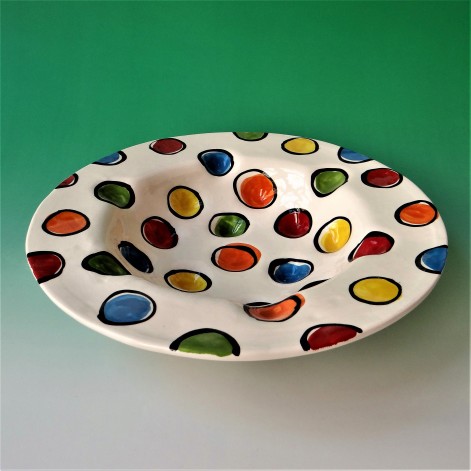 S6-2 Bubblebowl, cated earthenware, handdecorated, h.7xd.37cm, Terra Delft2