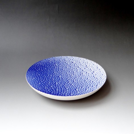 Drops S, Blue-r-e, h.4,5xd.25cm, casted earthenware, TerraDelft
