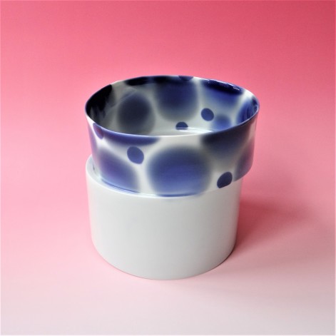 GN2108 ZikZak Double Blue Bowl, h.16x19x17cm, porcelain, TerraDelft3