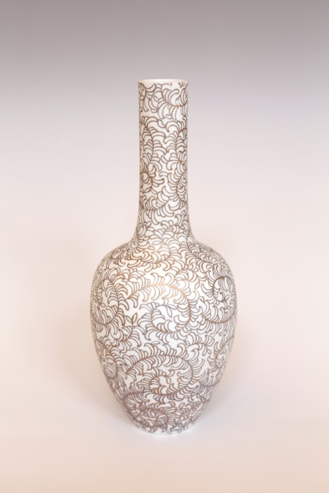 A18-5C-New-Guan-Ware-Vase-2016-h.25xd.10cm-handpainted-porcelain-goldluster-and-celadon-glaze