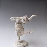 Cat-Dances-h.32cm-stoneware-Terra-Delft-1