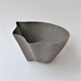 ME-M2 Bowl object, h.18x29x30cm, brown porcelain-white chamotte, TerraDelft1