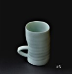 TY2-3 Wobbly Cup, porcelain-celadon, 10,5x6,5x9cm, TerraDelft