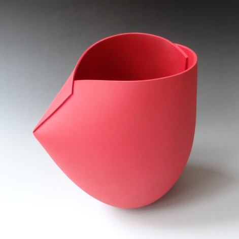 AvH-10 Red object, stoneware and engobe, 2 cuts, 18x25x25,5hcm, TerraDelft42