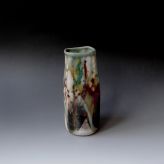 Merwe, Anton vd; Vase, porcelain-woodfired, h.26x10x10cm, TerraDelft1