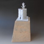 Márta Nagy; One Night on the Hill, 2009, porcelain, stoneware, silver leaf, 34x16x17cm, TerraDelft