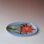 JK15-7 Oval plate, h.3x23x12cm stoneware, handpainted, TerraDelft24