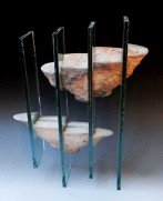 McW20-27 Pheno D, stoneware, woodfired, glass, 55x41x10cm, TerraDelft2