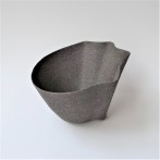 ME-M2 Bowl object, h.18x29x30cm, brown porcelain-white chamotte, TerraDelft3