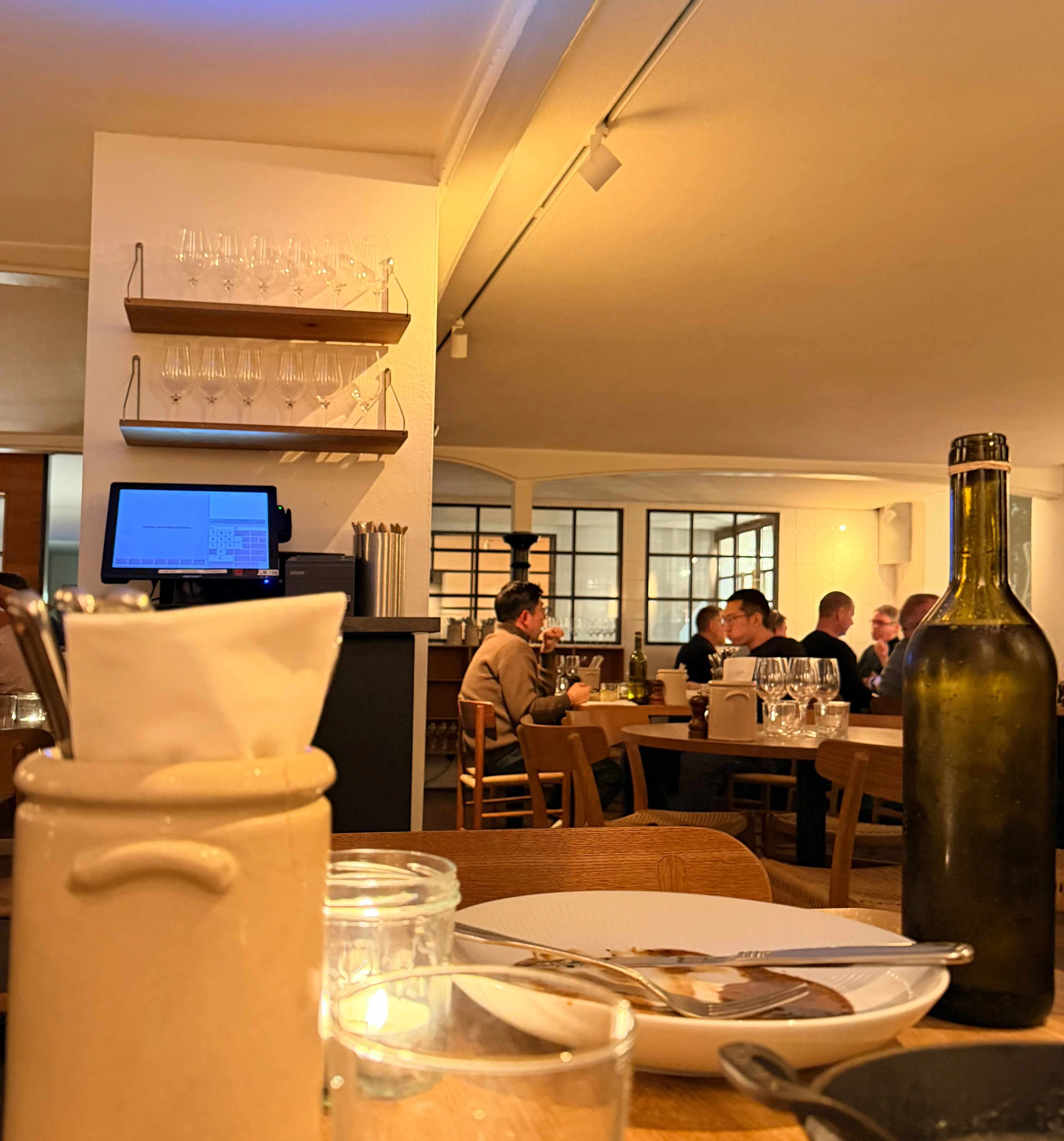 A second shot of dinner at Madklubben restaurant in Copenhagen.