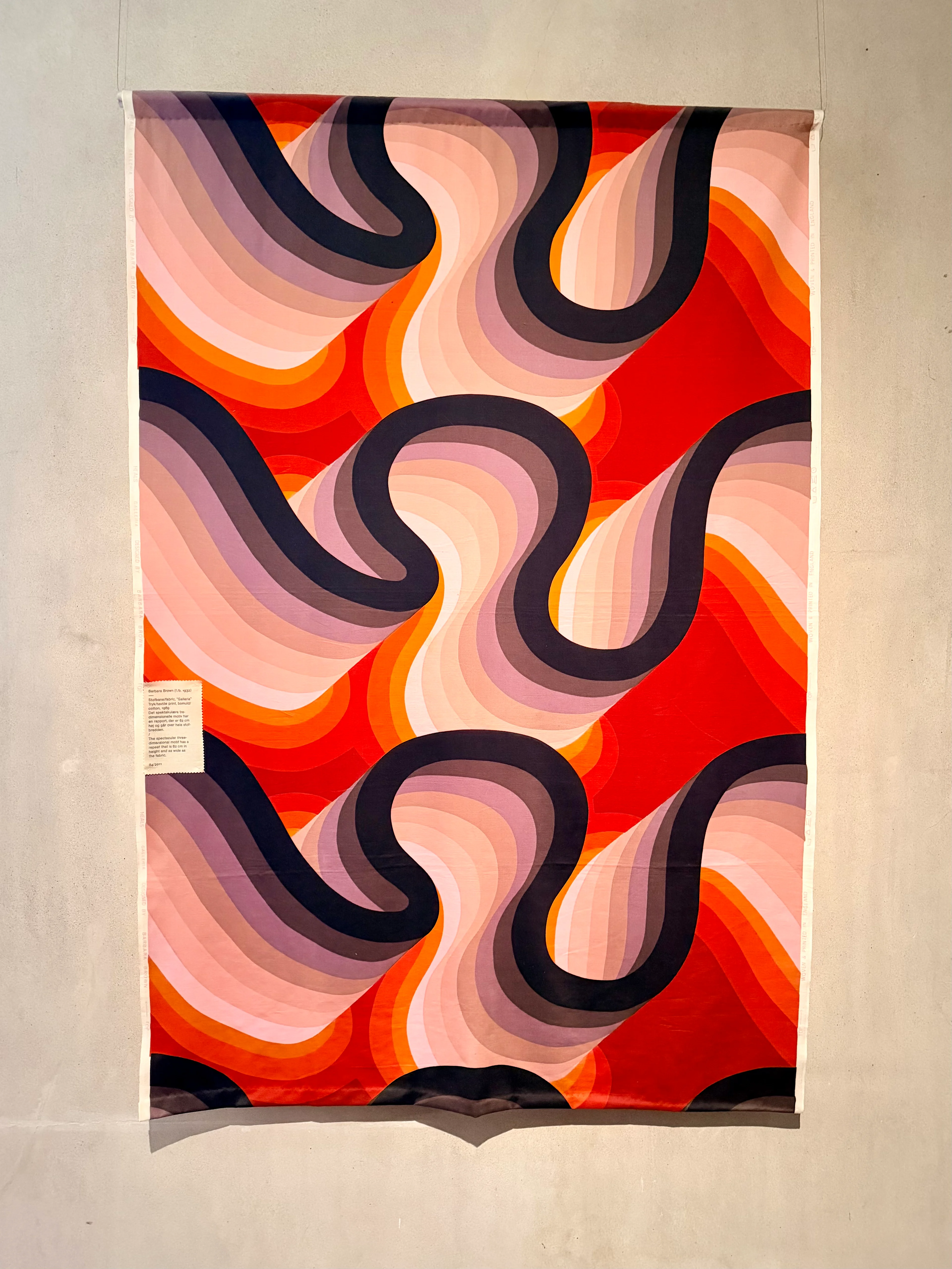 A striking tapestry on display at Designmuseum Danmark in Copenhagen.