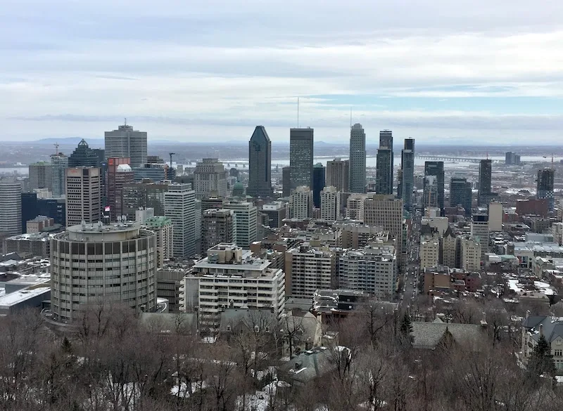 The view of Montreal from Mont Royal