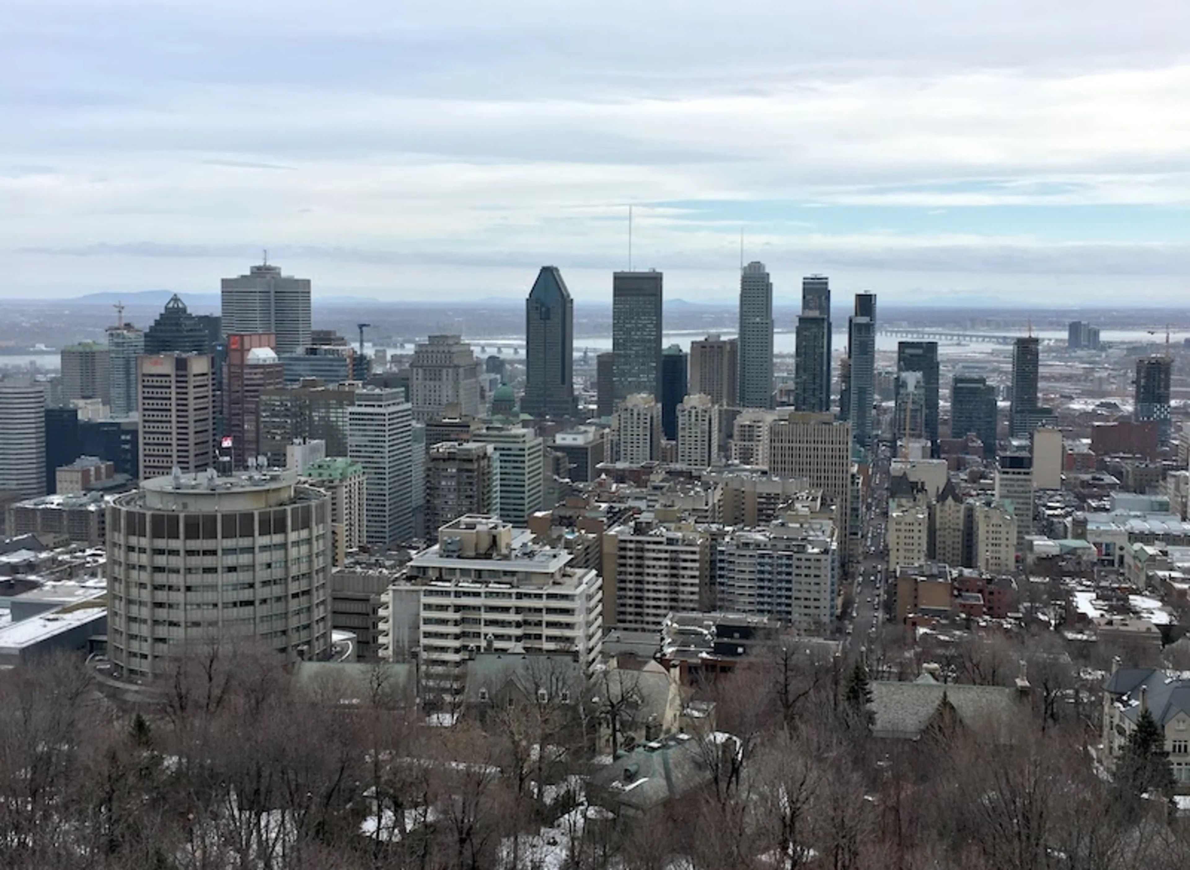 The view of Montreal from Mont Royal