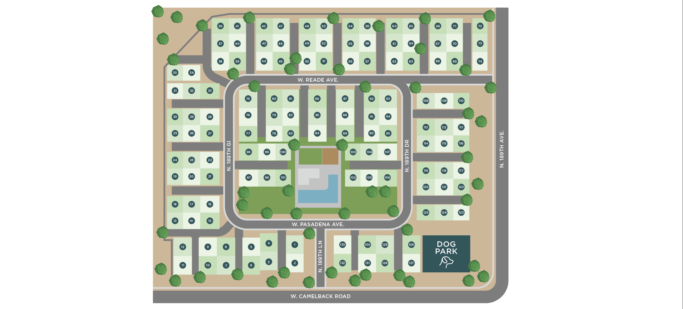 Las Casas HOA Community Site Map