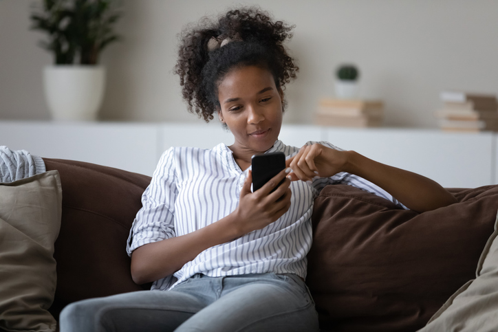 Woman on her phone