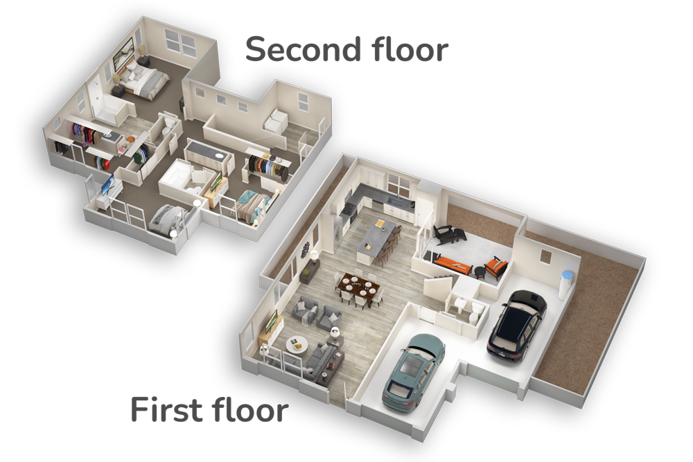 floorplan of a two story home