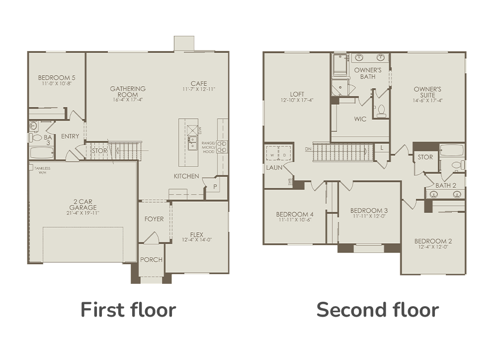 Cimarron Ridge visionary two-story floor plan.