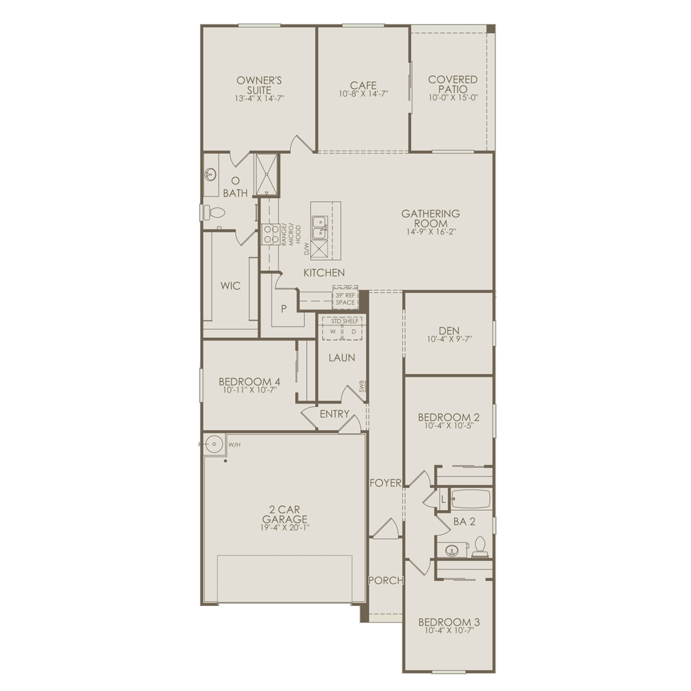 Copper Falls community Lavender single-story floor plan