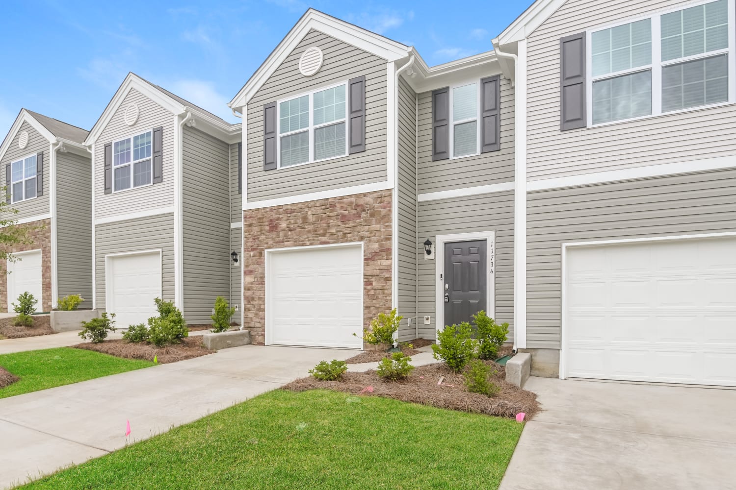 Briers Edge townhomes on a street