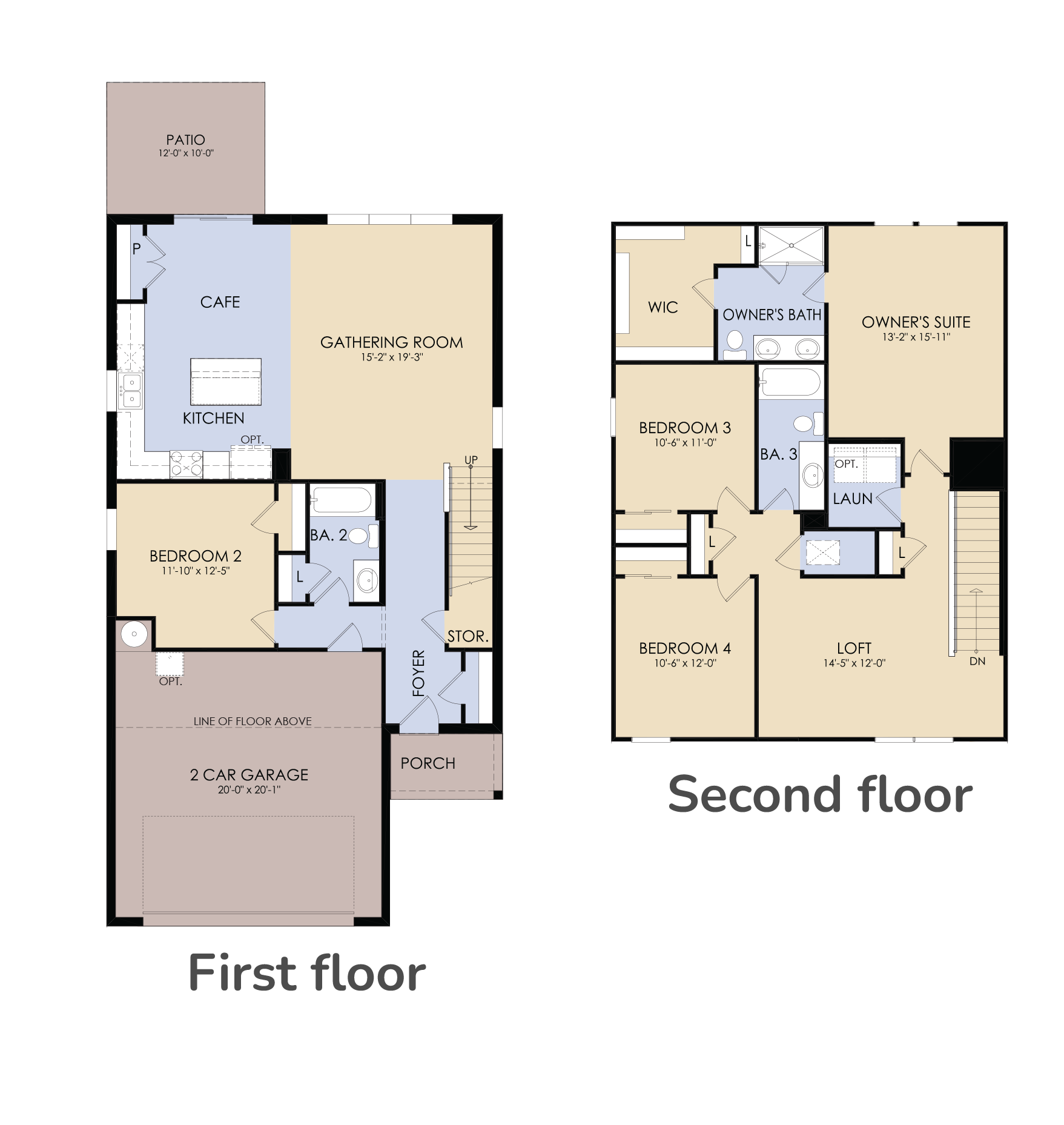 Tohoqua community Morris two-story floor plan