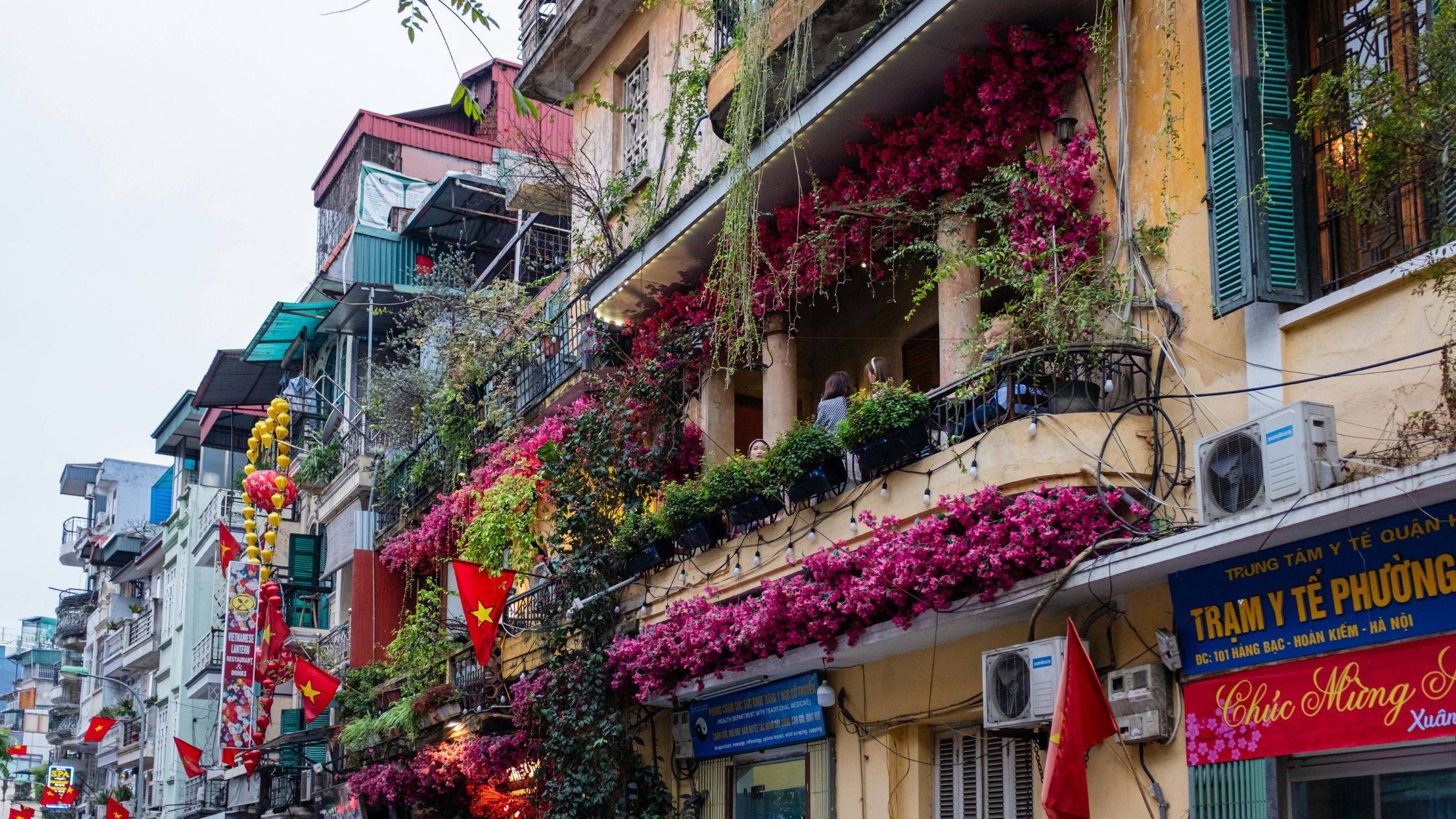 Vibrant Street Scene in Hanoi, Vietnam