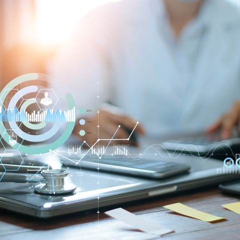 Doctor Analyzing Healthcare Costs and Financial Trends