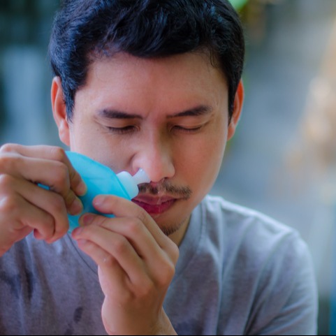 Clearing Sinus Pressure with a Nasal Rinse
