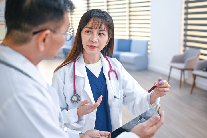 Doctors Analyzing Blood Sample for Elevated Eosinophils