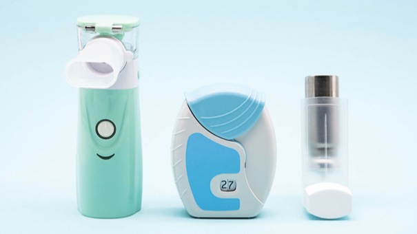 Different asthma inhalers.