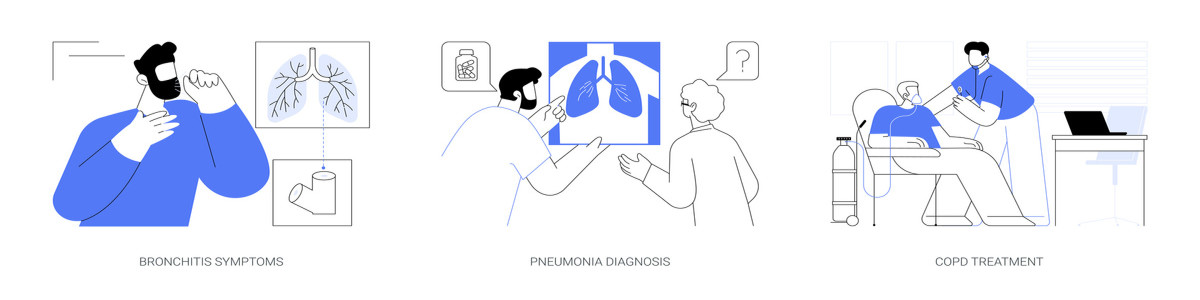 Pulmonary disease abstract concept 