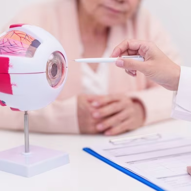 Senior Eye Exam for Macular Degeneration Treatment