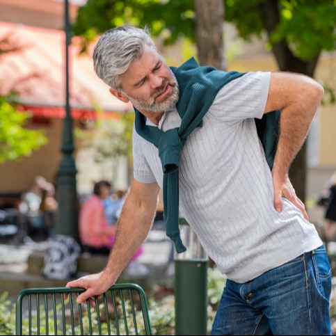 Mature Man with Severe Lower Back Pain
