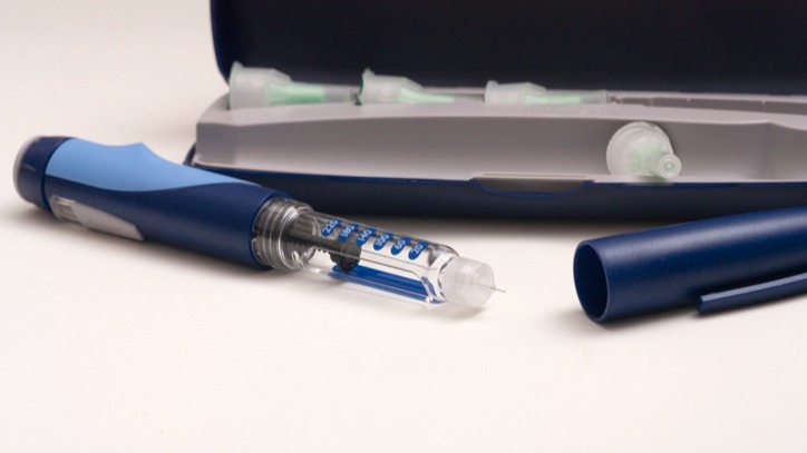 Insulin pen injector.