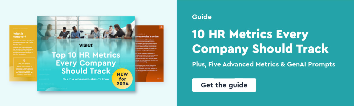 Download this free guide to learn the 10 HR metrics every company should track—plus 5 bonus metrics. 