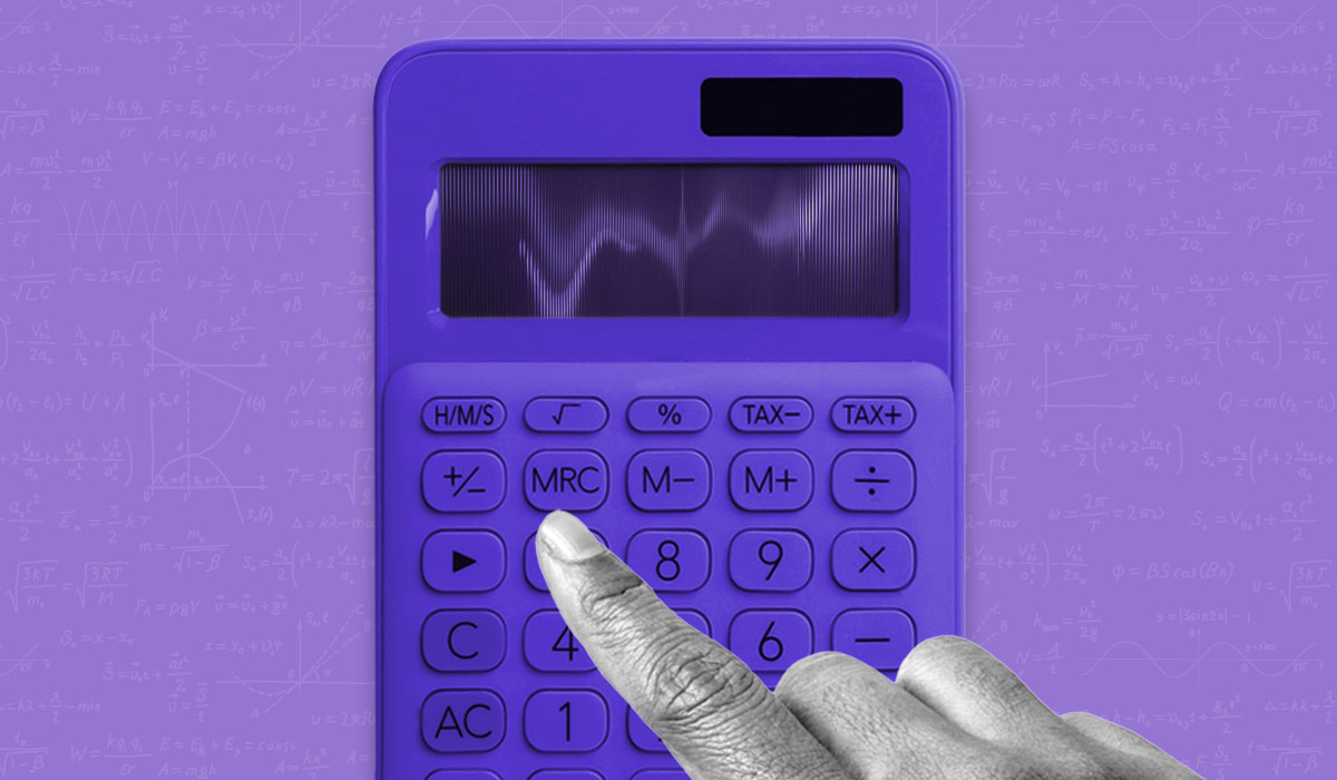 Calculator representing how to calculate employee retention rates