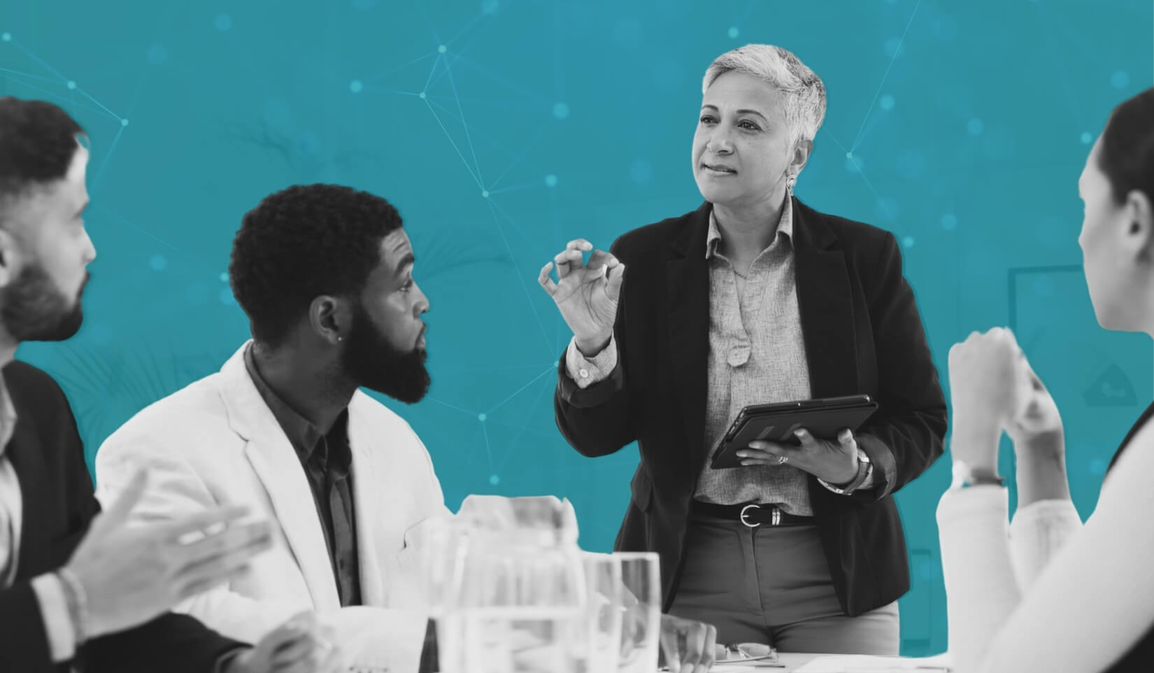 CHRO framework, woman leader in a meeting