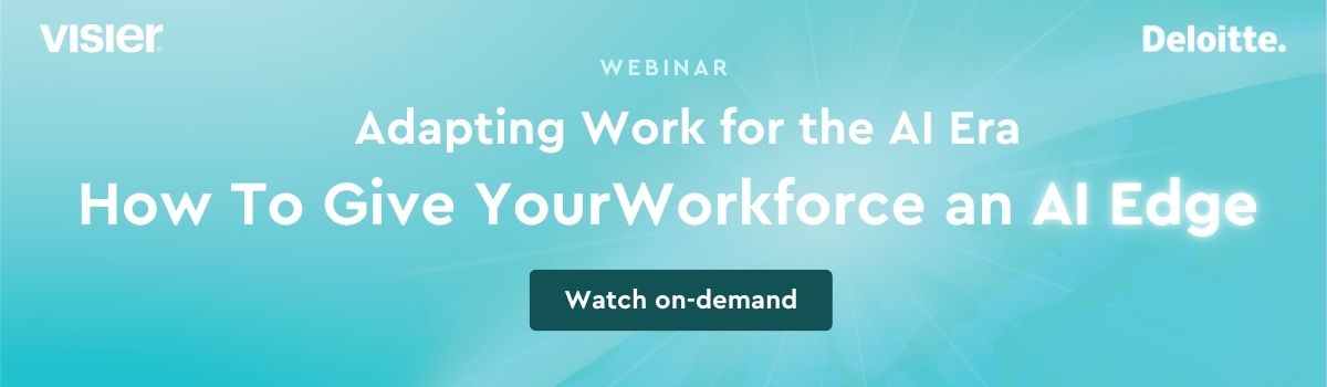 Watch the webinar for the Workforce AI Edge with Visier and Deloitte on-demand.