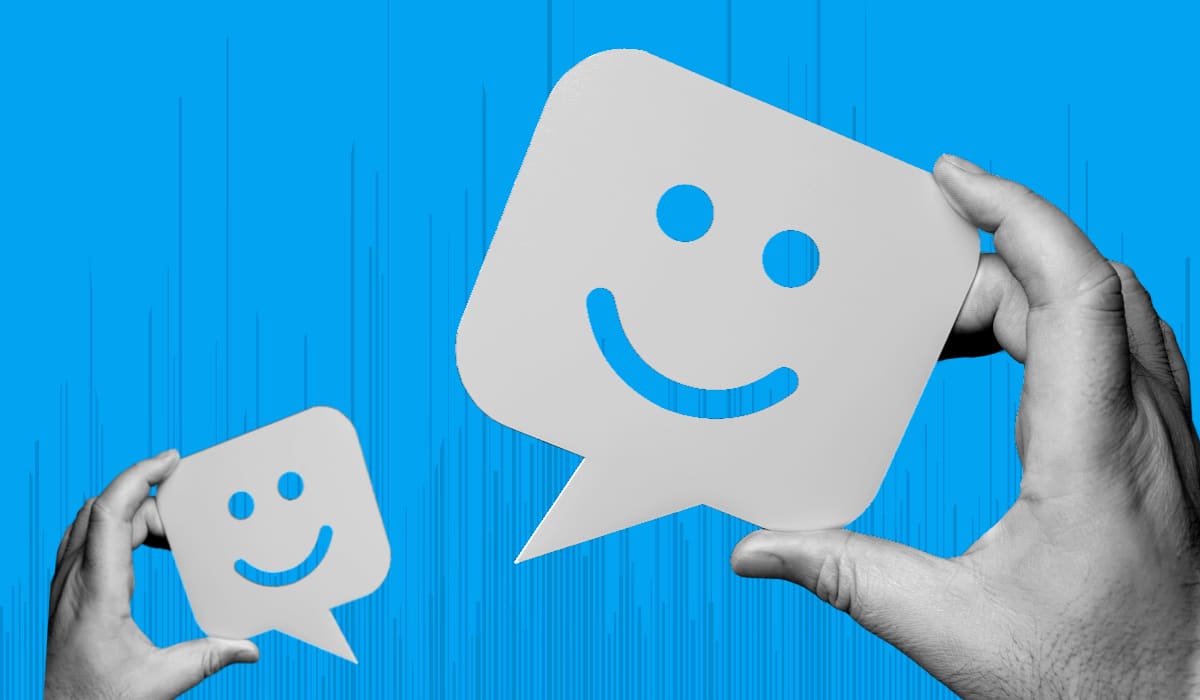 Comment speech bubbles with smiling faces on them.
