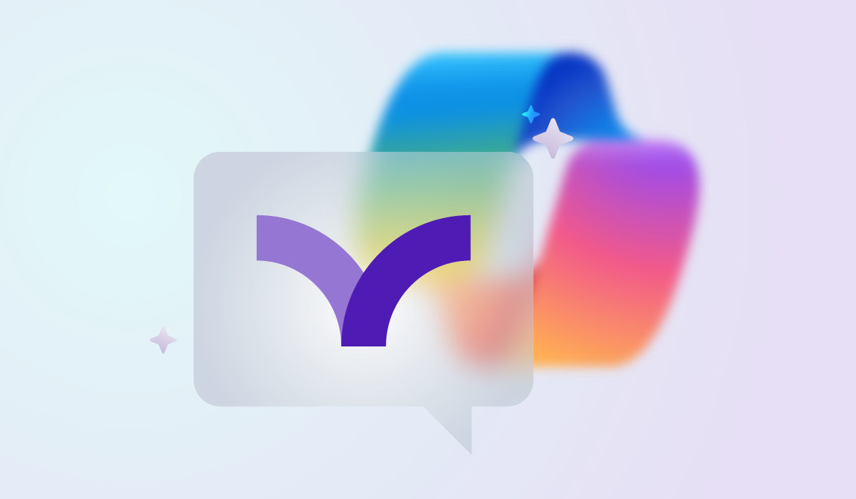 Vee and Microsoft Copilot logos to represent the integration between the two.