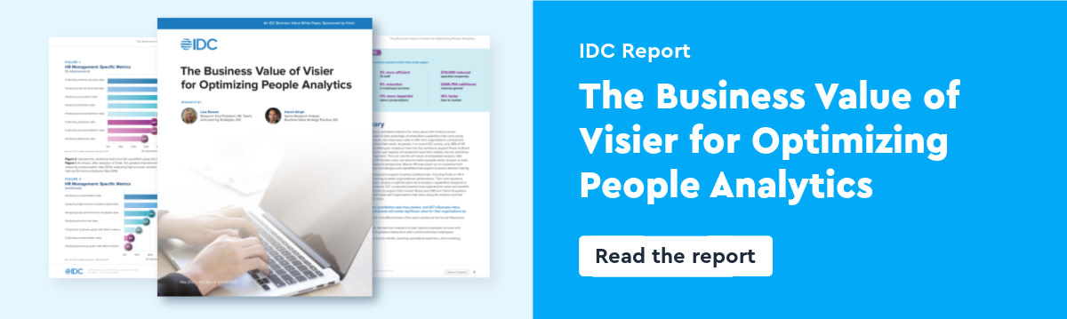 Download this free report to learn the business value using Visier to optimize people analytics.