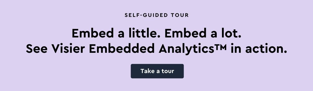 Embed a little. Embed a lot. See Visier Embedded Analytics™ in action. Take a self-guided tour.