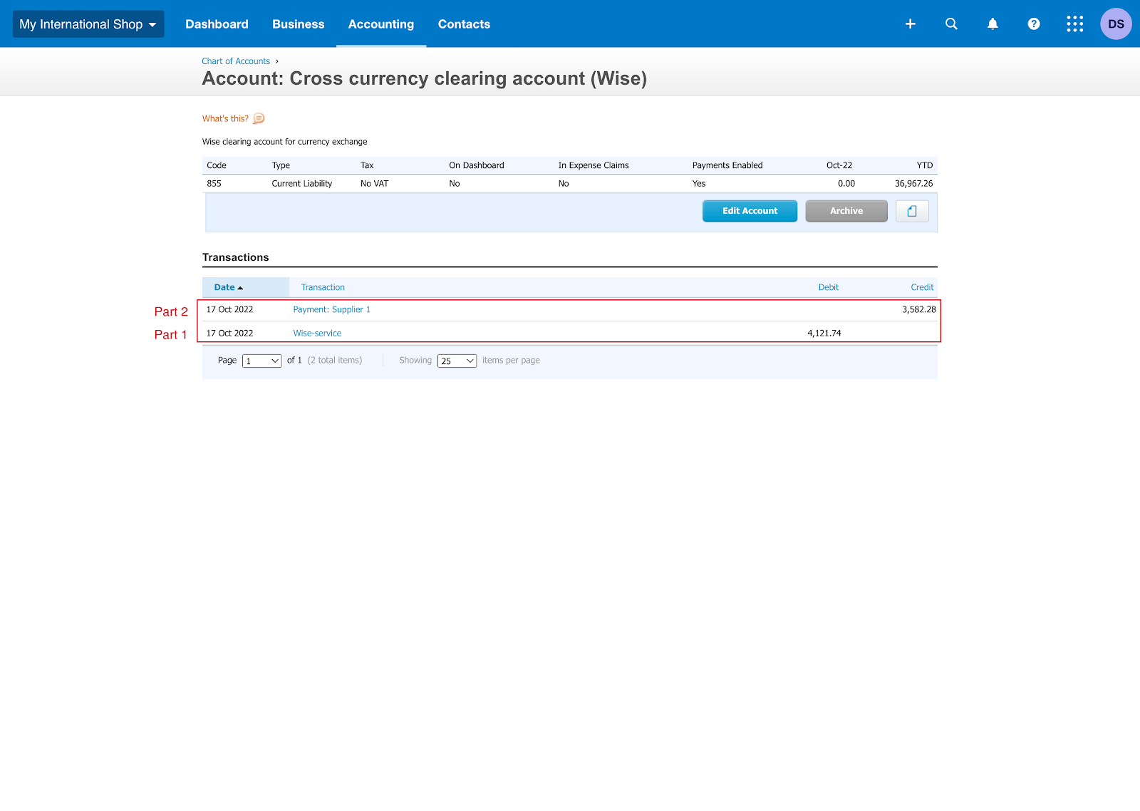Example for Xero bill payment _1