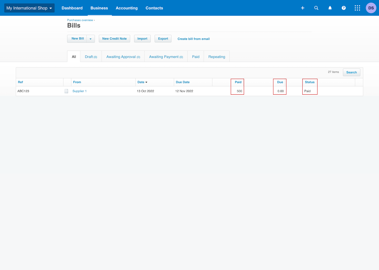 How to import Xero bill payment_2