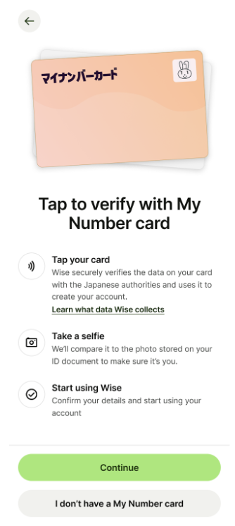 Getting verified in Japan using My Number Card | Wise Help Centre