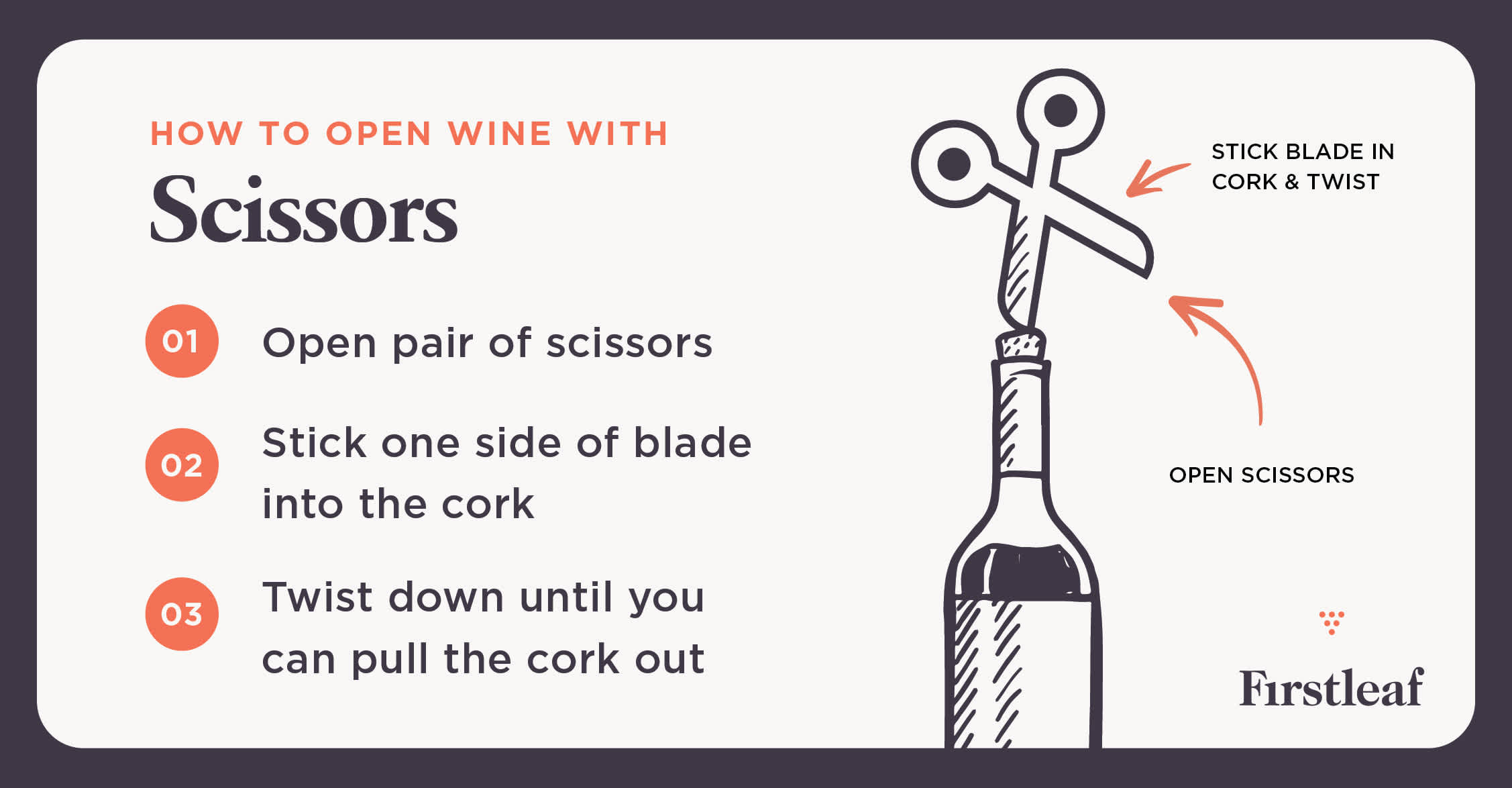 How to Open Wine with Scissors 