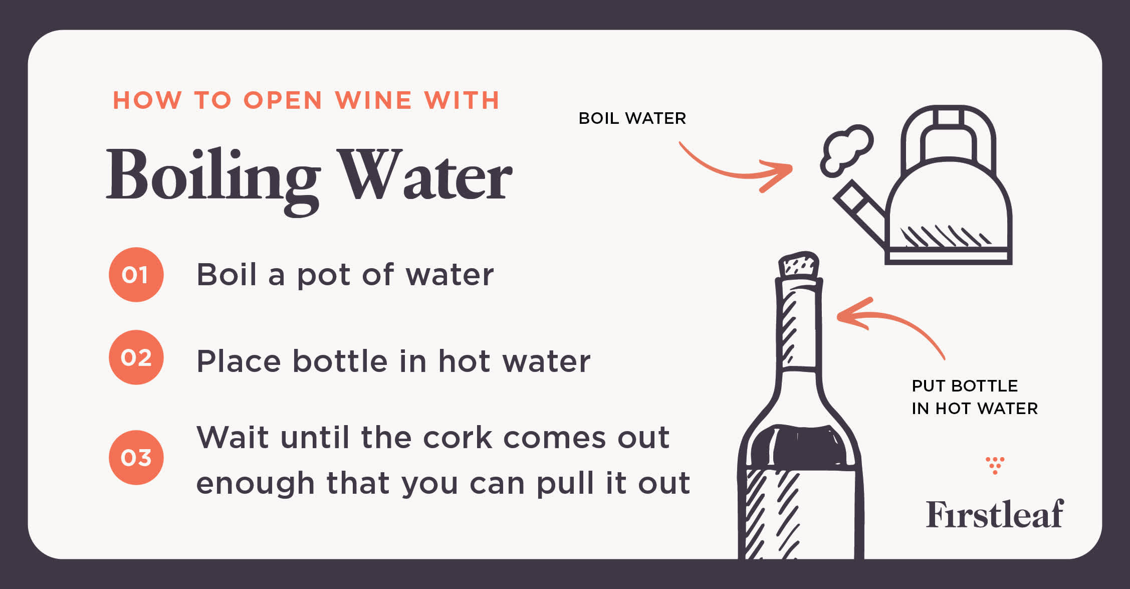 How to Open Wine with Boiling Water