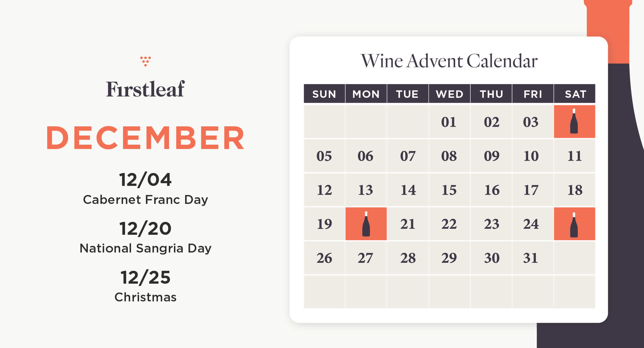 December 2021 Wine Holiday Calendar