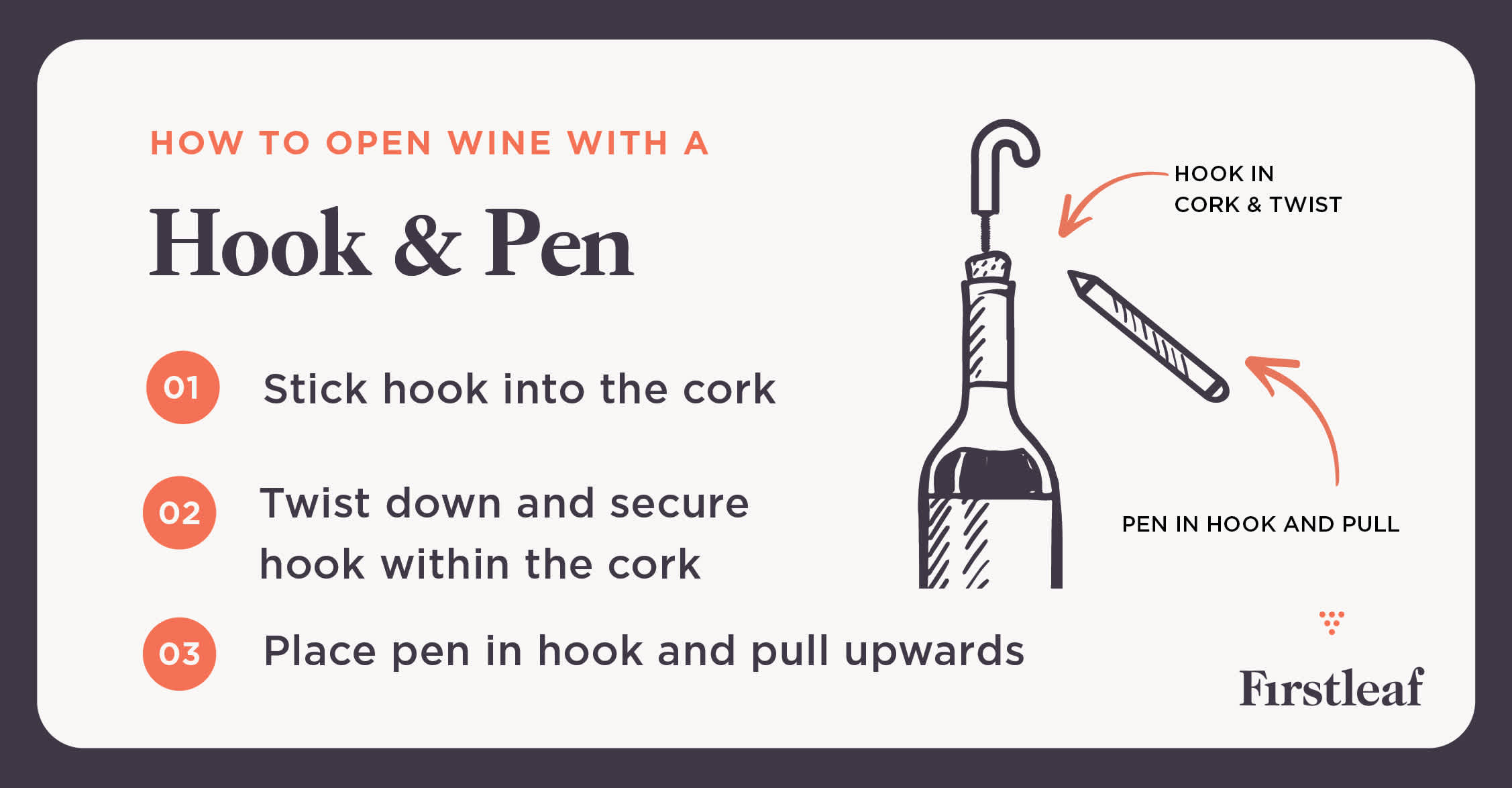 How to Open Wine with a Hook & Pen