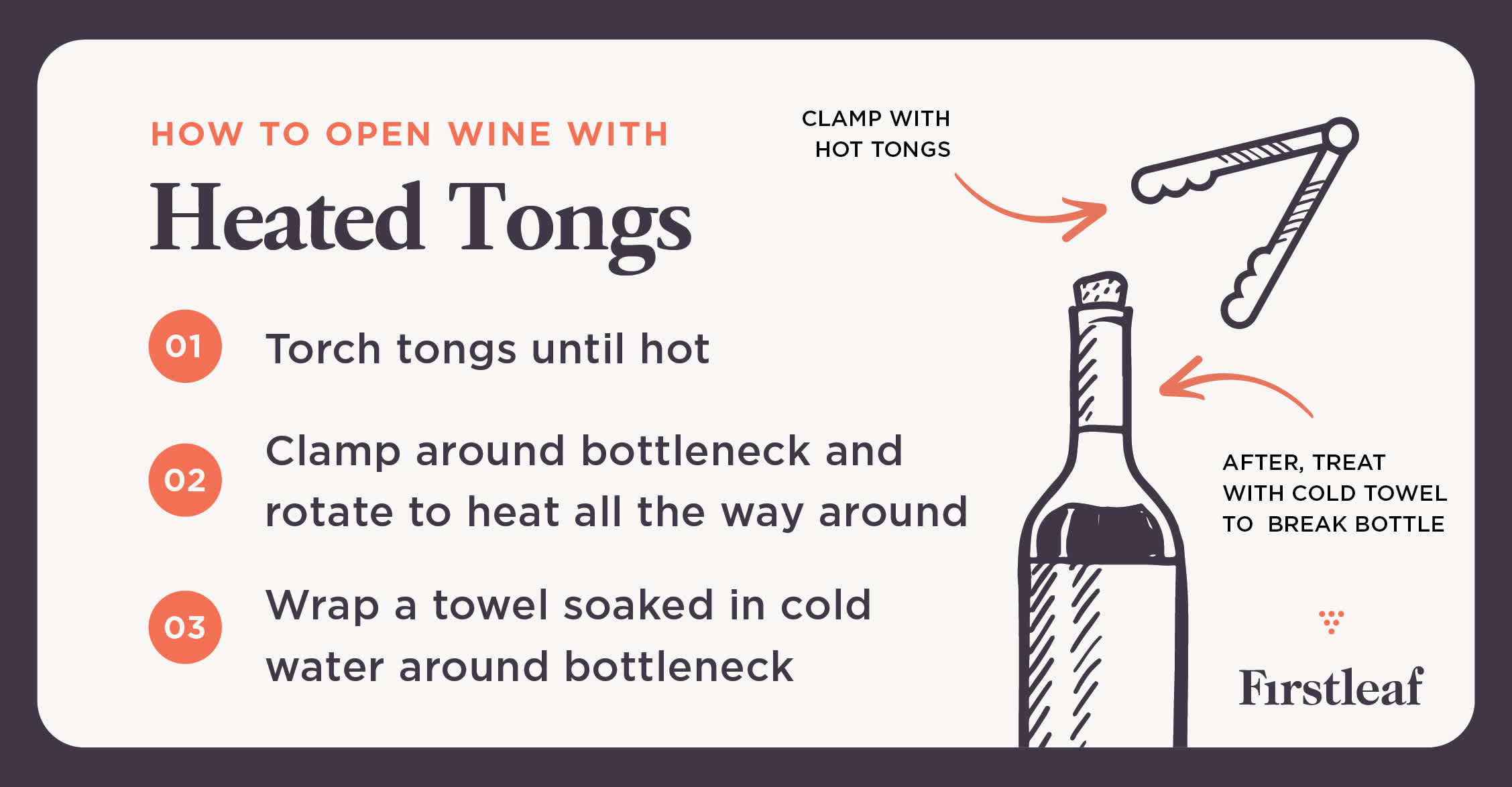 How to Open Wine with Heated Tongs