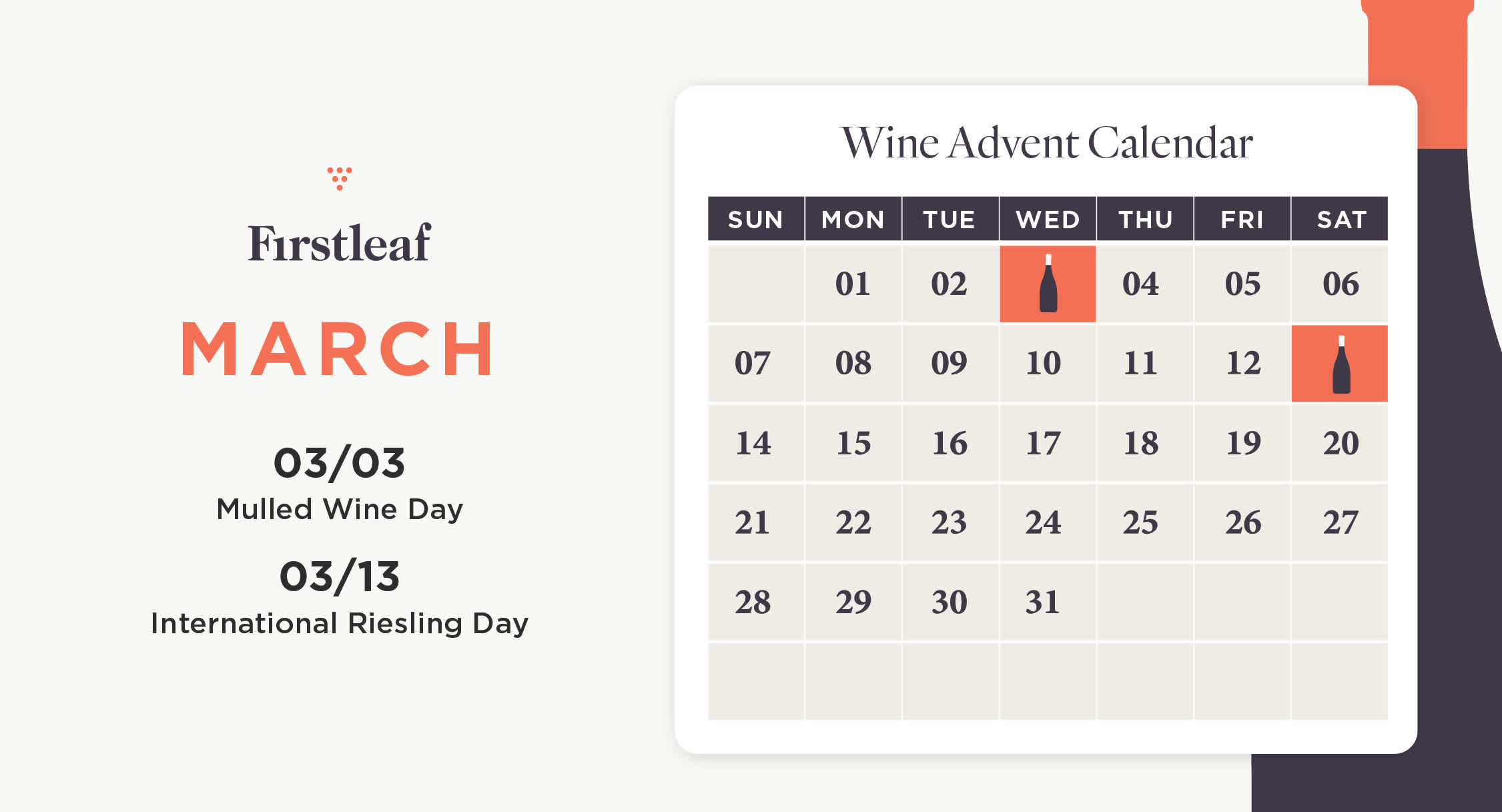 March 2021 Wine Holidays Calendar